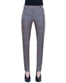 Akris punto Fabia Metallic Glen Checked Jersey Pants at Neiman Marcus