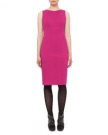 Akris punto Fitted Stretch-Jersey Sleeveless Dress  Pink at Neiman Marcus