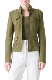 Akris punto Fitted Suede Jacket at Nordstrom