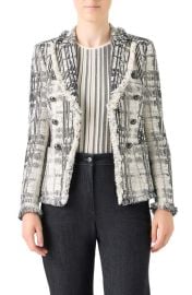 Akris punto Fringed Mixed Tweed Jacket at Nordstrom