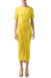 Akris punto Magnolia Print Ruched Jersey Dress at Nordstrom