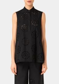 Akris punto Medallion Eyelet Sleeveless Blouse - at Bergdorf Goodman