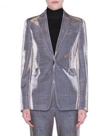 Akris punto Metallic Glen Check Jacket at Neiman Marcus