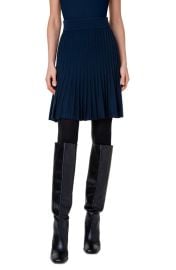 Akris punto Sunray Virgin Wool Rib Skirt at Nordstrom