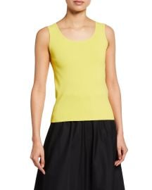 Akris punto Viscose-Knit Fitted Tank Top at Neiman Marcus