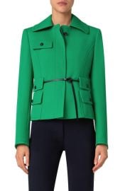 Akris punto Wool Tricotine Belted Jacket at Nordstrom