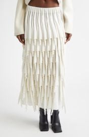 Alaïa Layered Cups Wool Blend Knit Skirt at Nordstrom