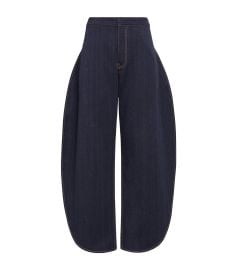 Alaïa Side-Split Petal Round Jeans at Harrods