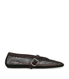 Alaa Brown Mesh Ballet Flats Harrods US at Harrods