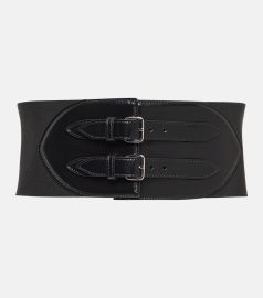 Alaia Buckled leather corset belt at Mytheresa