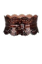 Alaia Bustier Belt In Marron at FWRD