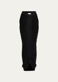 Alaia Fitted Long Ribbed Skirt at Bergdorf Goodman