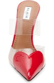 Alaia High Love Heart Pointed Toe Mule in Laque at Nordstrom