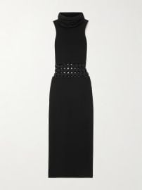 Alaia Hooded cutout knitted midi dress at Net a Porter