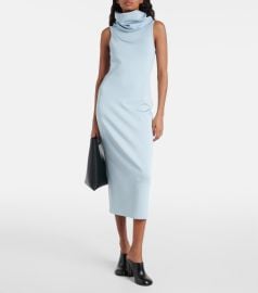 Alaia Hooded stretch knit dress at Mytheresa