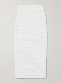 Alaia Layered Stretch knit Midi Skirt at Net a Porter