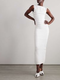 Alaia Layered knitted maxi dress at Net a Porter