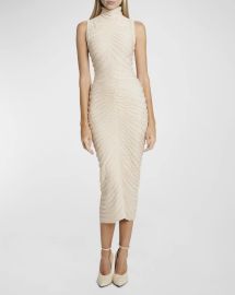 Alaia Seamed Midi Dress at Neiman Marcus