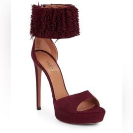 Alaia Shoes Alaia Burgundy Fringe Suede Sandals Poshmark at Poshmark