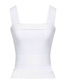 Alaia Square Neck Tank in Ivory at Yoox