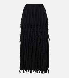 Alaia Tiered Wool and Silk Maxi Skirt at Mytheresa