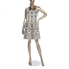 Alaia Wool Printed Mini Dress at Janet Mandell