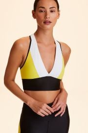 Alala Bolt Bra in White Yellow Black at Alala