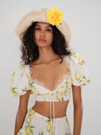 Alana Crop Top Yellow For Love amp Lemons at For Love and Lemons