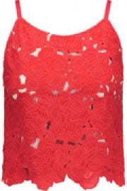 Alanis cropped floral-crochet top at The Outnet