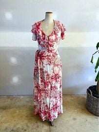 Alannah Hill Silk Floral Wrap Maxi Dress eBay at eBay