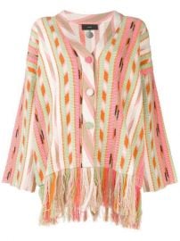 Alanui Striped Fringed Cardigan - Farfetch at Farfetch