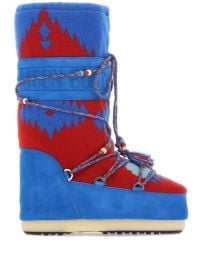 Alanui x Moon Boot Multicolor Boots Blue at Farfetch