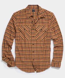 Alaskan Chamois Shirt in Yellow Multi-Check - at Todd Snyder