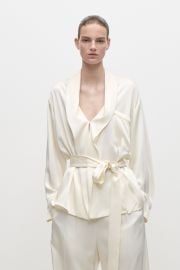 Alba Blouse In Ivory at Victoria Beckham