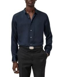 Albany Button Front Silk Shirt at Bloomingdales