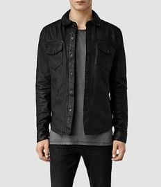 Alberton Leather Shirt at All Saints