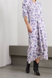 Albisd Ruched Floral-Print Dress by Isabel Marant at Net A Porter