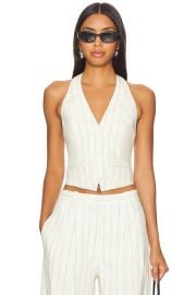 Alc Woodson Vest In Cream Black Stripe at Revolve