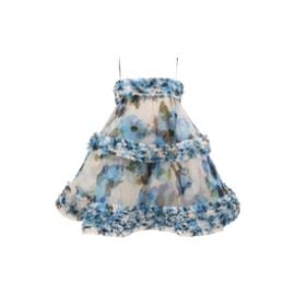 Alchemy Ruffle Mini Dress Blue Poppy Online Zimmermann at Zimmermann