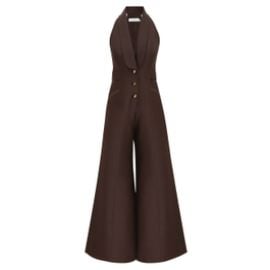 Alchemy Tuxedo Jumpsuit Dark Chocolate Online Zimmermann at Zimmermann