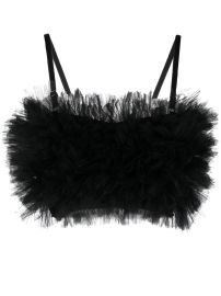 Alchemy x Lia Aram Ruffled Tulle Cropped Top - at Farfetch