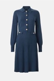 Aldomartins Mir Navy Knit Collared Dress at Rent the Runway