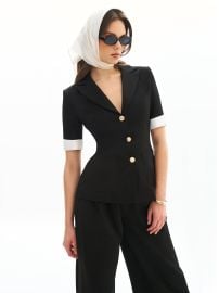 Aleena Short Sleeve Business Casual Blazer at Miss Circle