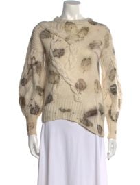 Alejandra Alonso Rojas Floral Sweater in Ivory at The Real Real