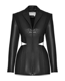 Aleksandre Akhalkatsishvili Faux Leather Cutout Blazer Bloomingdales at Bloomingdales