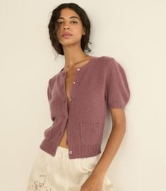 Alesia Cashmere Cardigan - Rose Mauve | DÔEN at Doen