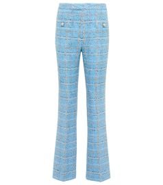 Alessandra Rich - High-rise tweed flared pants at Mytheresa