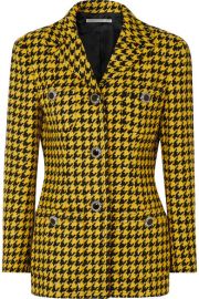 Alessandra Rich - Houndstooth wool-blend tweed jacket at Net A Porter