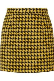 Alessandra Rich - Houndstooth wool-blend tweed mini skirt at Net A Porter