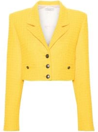 Alessandra Rich Cropped Boucl Blazer - at Farfetch